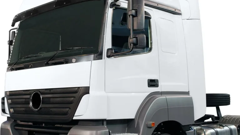White semi-truck cab