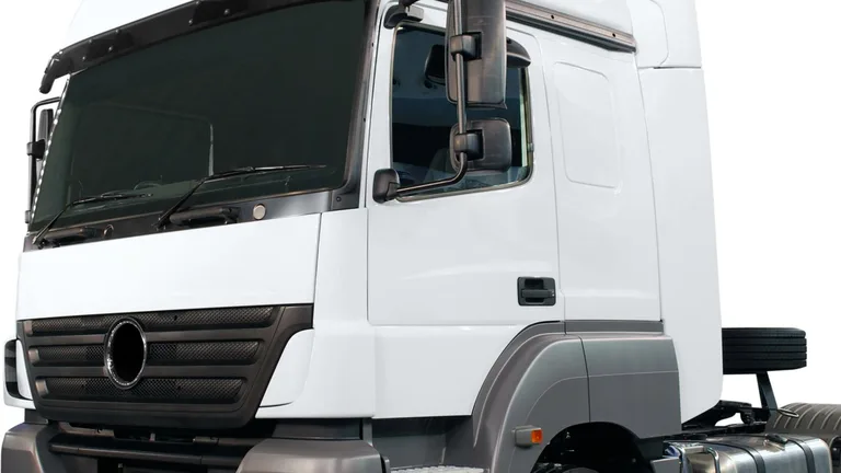 White semi-truck cab